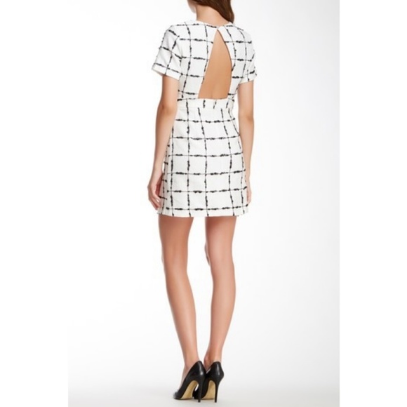 Gracia Cutout Back Waveform Checker Dress - Picture 2 of 2